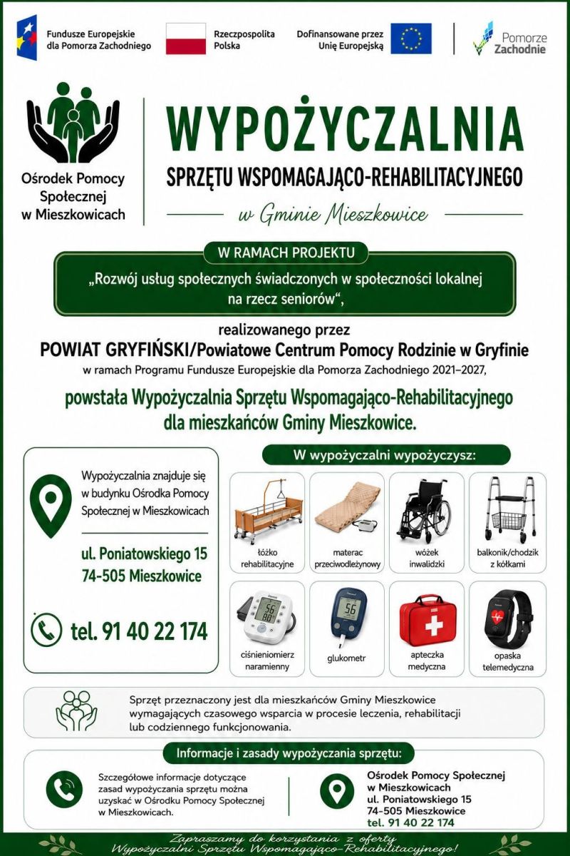 Zdjęcie: Wypożyczalnia Sprzętu Wspomagająco-Rehabilitacyjnego już działa!