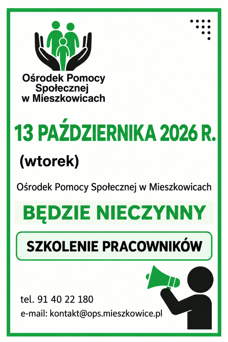 Zdjęcie: Ośrodek Pomocy Społecznej w Mieszkowicach będzie nieczynny